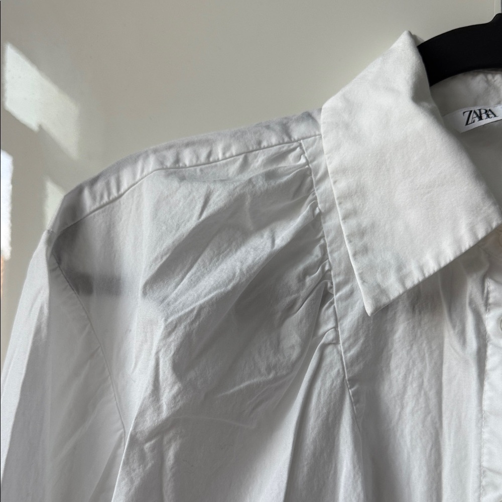 Zara White Womens Button Down Shirt - Picture 3 of 6